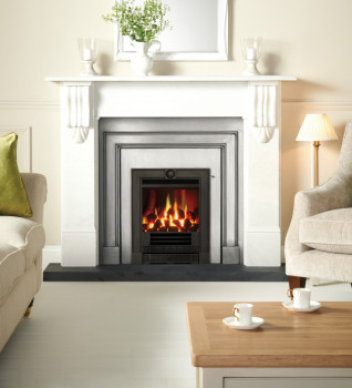 Gazco Logic Hotbox Winchested Polished with Moulded Coals Gas Fire