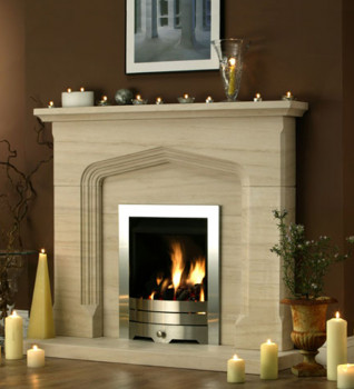 Malaga Limestone Fireplace Package With Electric Fire