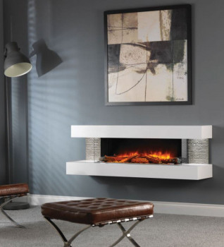 Evonic Compton 1000 Wall Mounted Electric Fireplace Suite