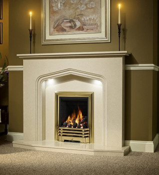 Portia Micro Marble Fireplace