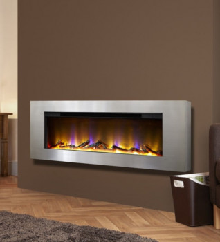 Celsi Electriflame VR Basilica Electric Fire - Satin Silver