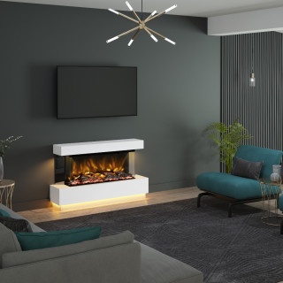 Elgin & Hall Pryzm Evento Timber Electric Fireplace Suite