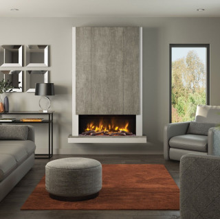 Elgin & Hall Pryzm Camino Wall Mounted Timber Electric Fire