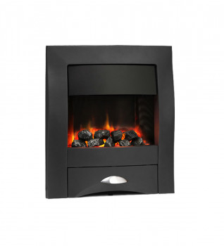 Pureglow Zara Inset Electric Fire - Graphite finish with coals