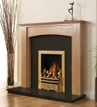Stretton Fireplace Wooden Package with Pureglow Bauhaus Electric Fire