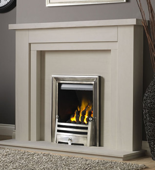 PureGlow Hanley Limestone Fireplace