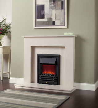 Roma Micro marble Fireplace Package with Electric Fire