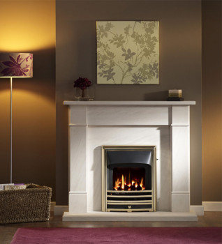Rydal Limestone Fireplace with Solaris Gas Fire