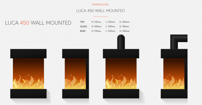 Flamerite Luca 450 Wall Mounted Electric Fire