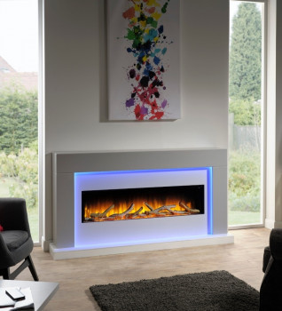 Flamerite Sholus 1300 Free Standing Electric Fireplace Suite