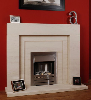 Stonehenge Limestone Fireplace Package With Electric Fire