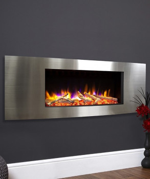 Celsi Ultiflame VR Vichy Electric Fire - Satin Silver
