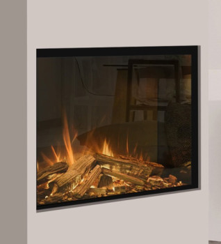 Evonic Volante 800T Hole in the Wall Electric Fire on cream wall
