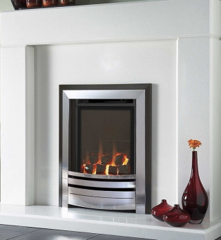 Verine Frontier High Efficiency Gas Fire - black and chrome