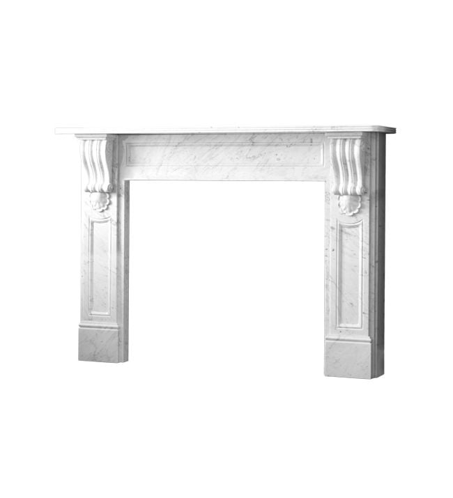 Cast Tec William IV Carrara Marble Fire Surround