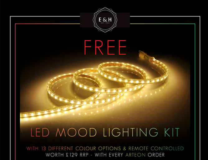 FREE LED Mood Lighting Kit to accompany your Arteon fire from Elgin &amp; Hall