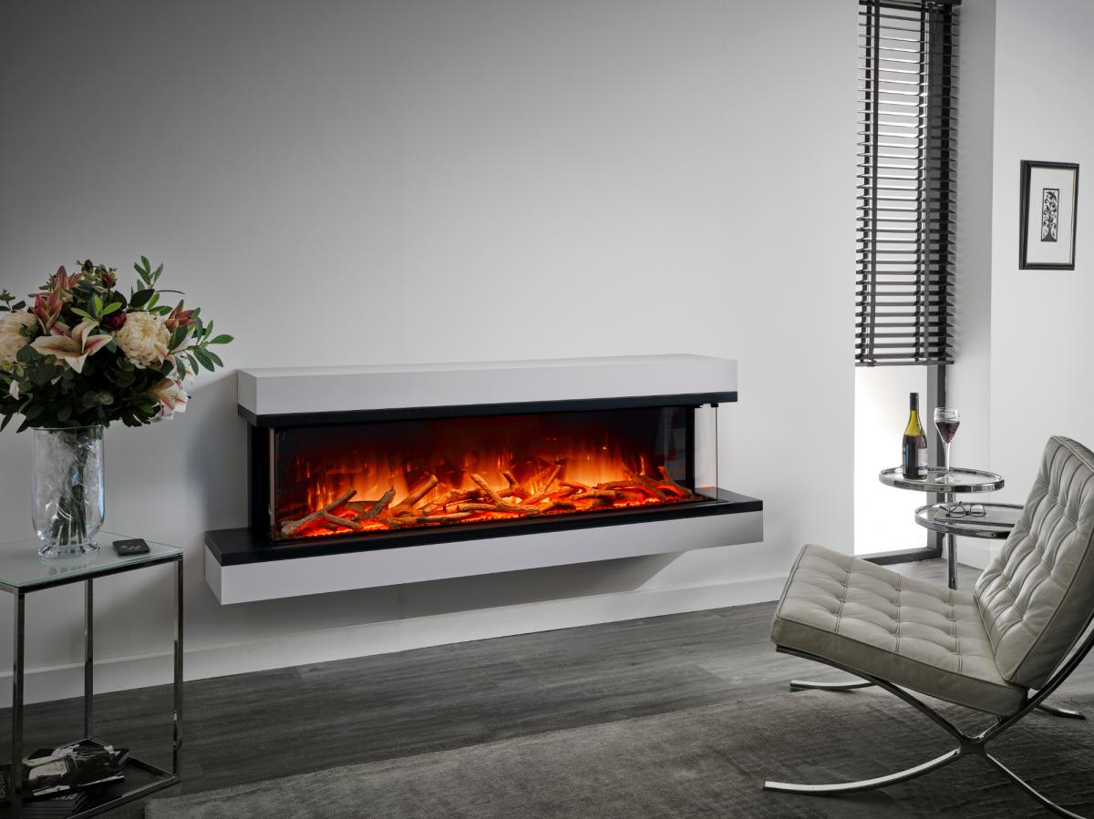 Our Best Three Sided Electric Fireplaces for Media Walls