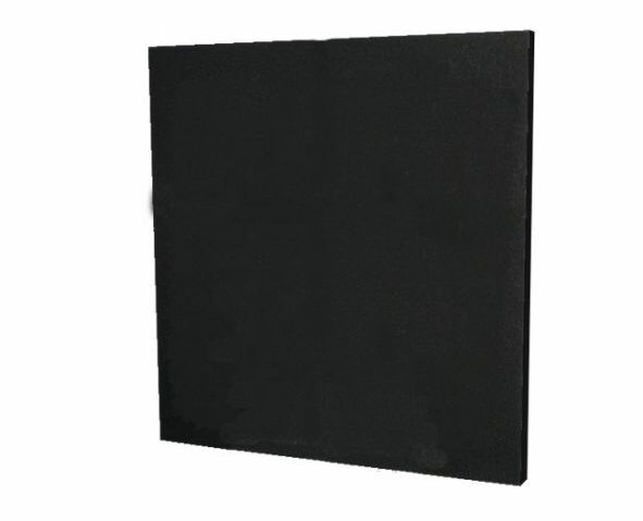 37in x 37in Solid Black Granite Back Panel No Cut Out