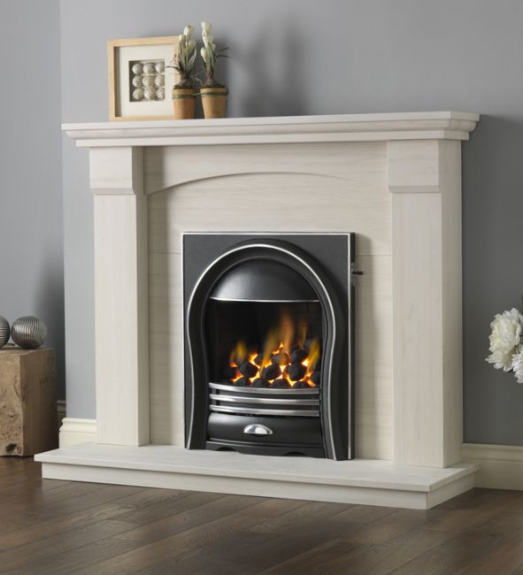 Kingsford Limestone Fireplace Package with Annabelle Electric Fire