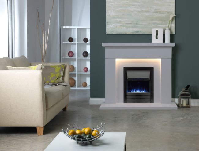 Durrington Arctic White Micro Marble Fireplace
