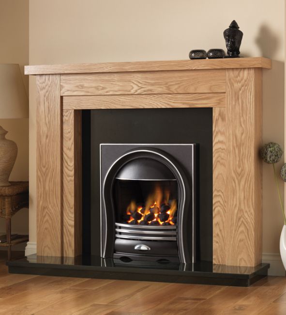 Hanley Wooden Fireplace with Annabelle Gas Fire