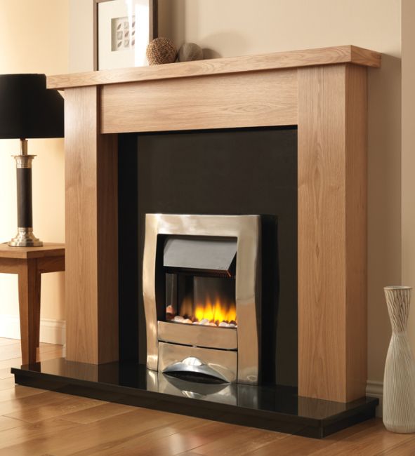 Stanford Wooden Fireplace Package with PureGlow Zara Electric Fire