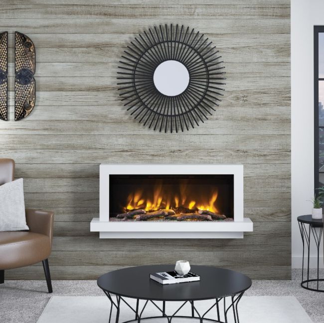Elgin & Hall Pryzm Huxton Wall Mounted Timber Electric Fire