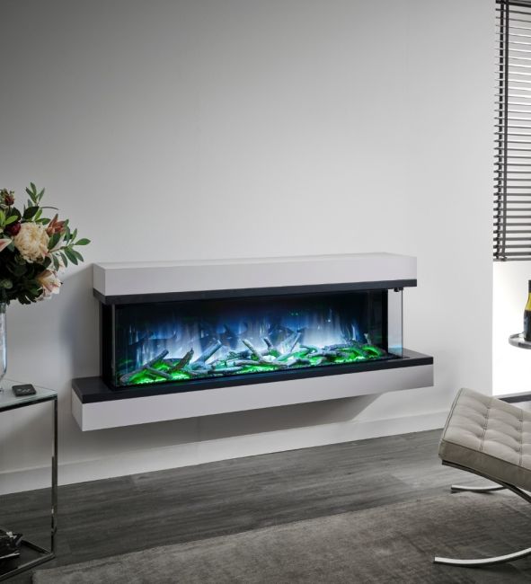 Flamerite Exo 1500 Wall Mounted Electric Fireplace Suite