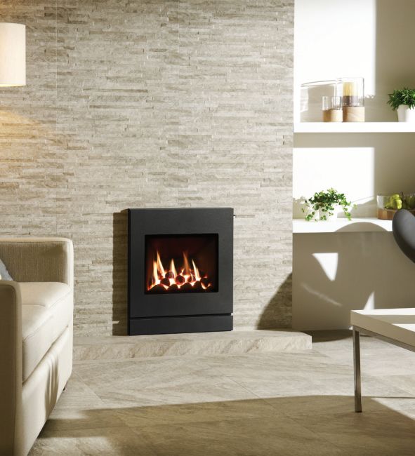 Gazco Logic HE Designio2 Steel with Moulded Coals Conventional Flue Gas Fire